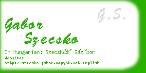 gabor szecsko business card